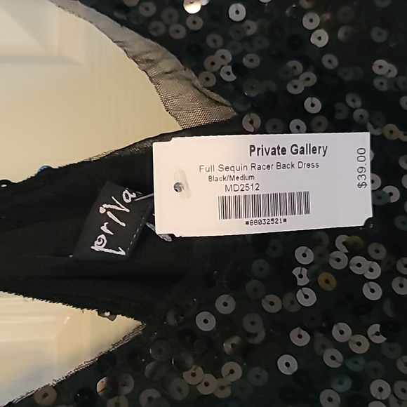 Private gallery full sequin racer back dress medium NEW - Picture 2 of 4